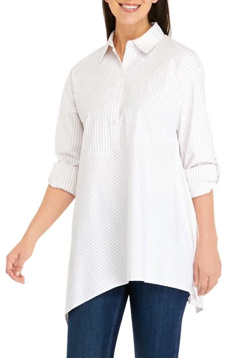 Cupio Womens Woven Asymmetrical Hem Tunic 1