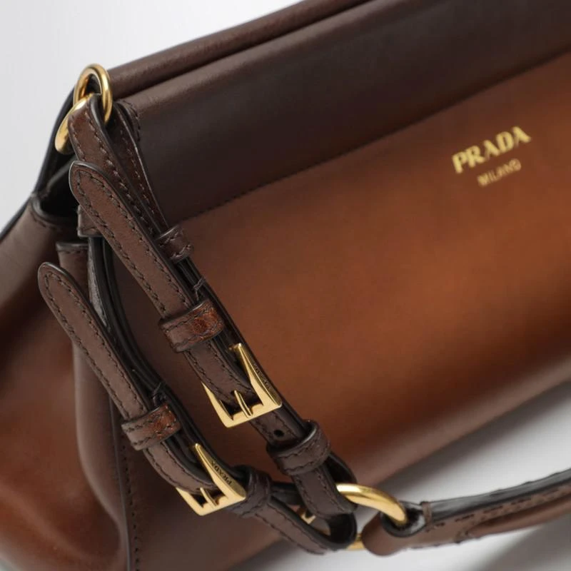 Prada Prada Enchaîné medium Cognac leather bag 6