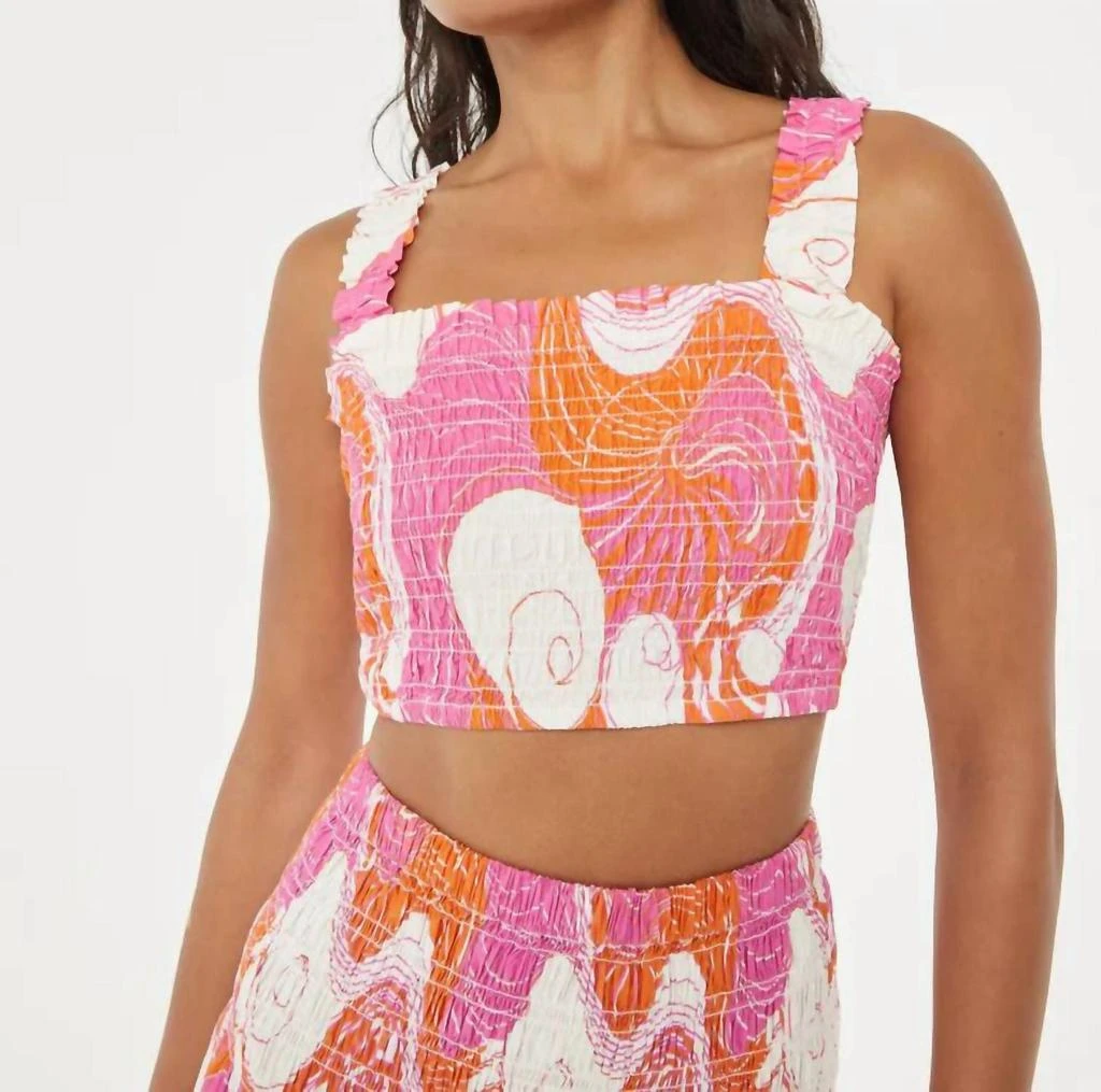 Rhode Tanya Top In Pink Deco Surf 5