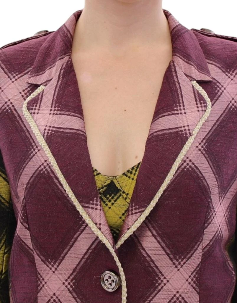 House of Holland House of Holland Chic Purple Checkered Jacket Blazer 6
