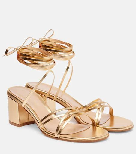 Gianvito Rossi Metallic leather sandals 1