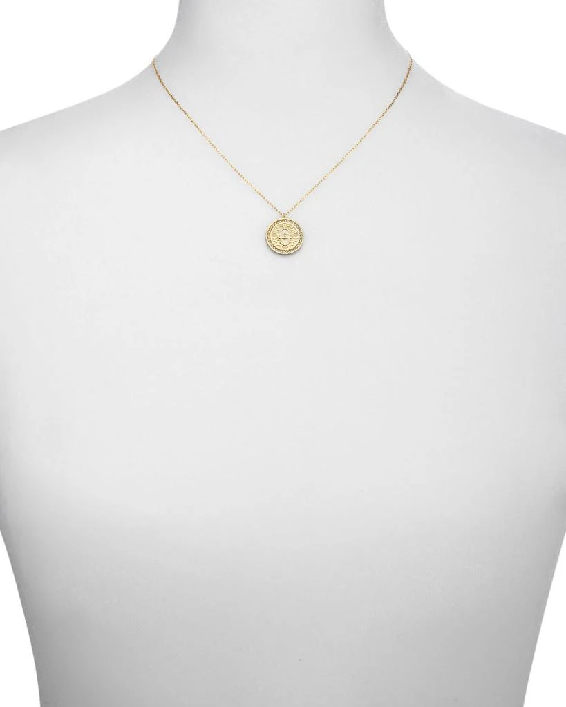 Argento Vivo G Hamsa Pavé Evil Eye Pendant Necklace in 14K Gold Plated Sterling Silver, 16"-18" 2