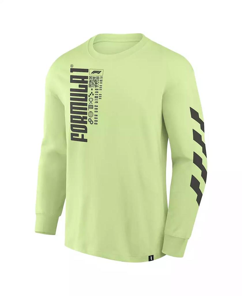 Formula 1 Men's Neon Green Quick Response Long Sleeve T-Shirt