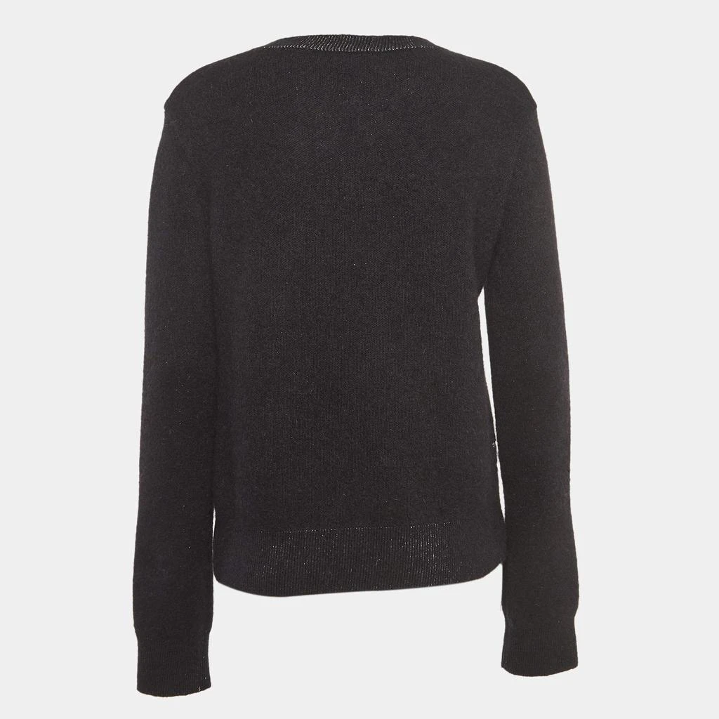 Yves Saint Laurent Saint Laurent Black/Metallic Femme Fatale Wool Blend Sweater L 2
