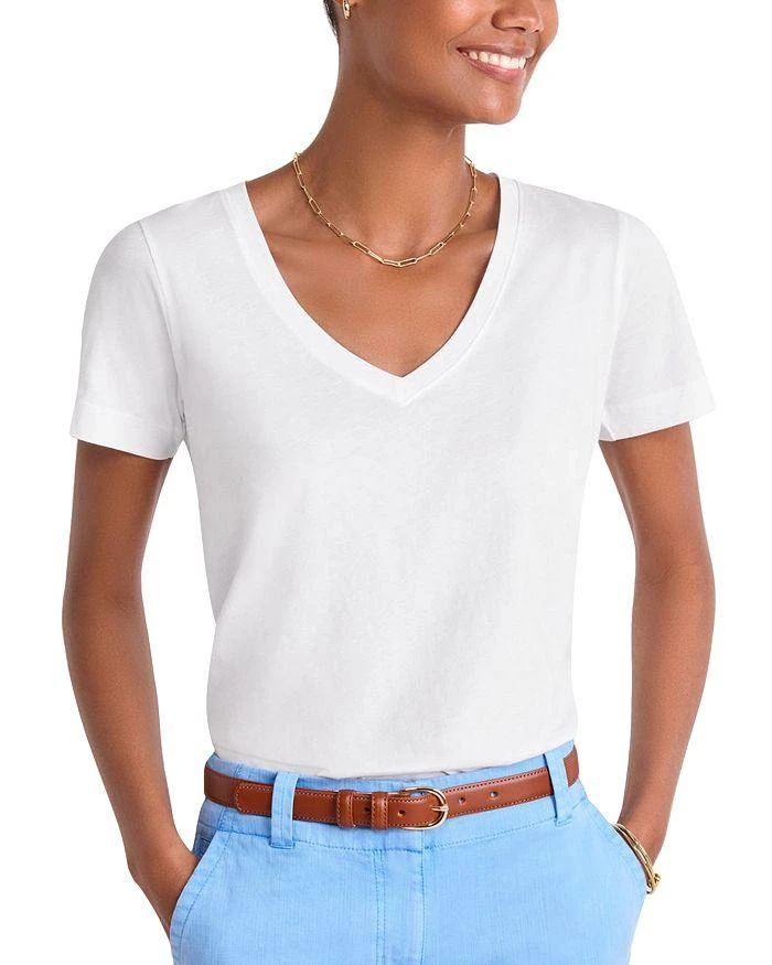 Vineyard Vines Striped V Neck Cotton Tee 5