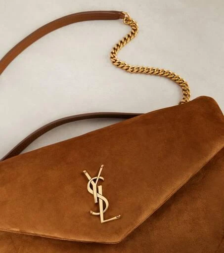 Yves Saint Laurent Calypso Large suede shoulder bag 6
