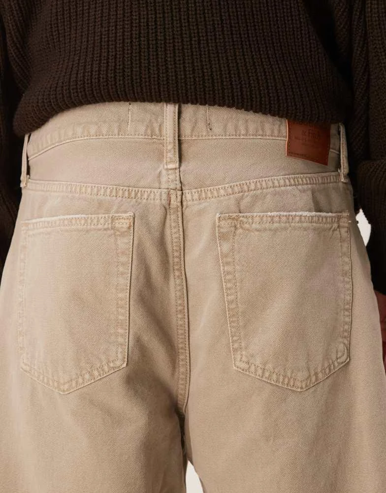 Abercrombie & Fitch Abercrombie & Fitch loose jeans in khaki 5