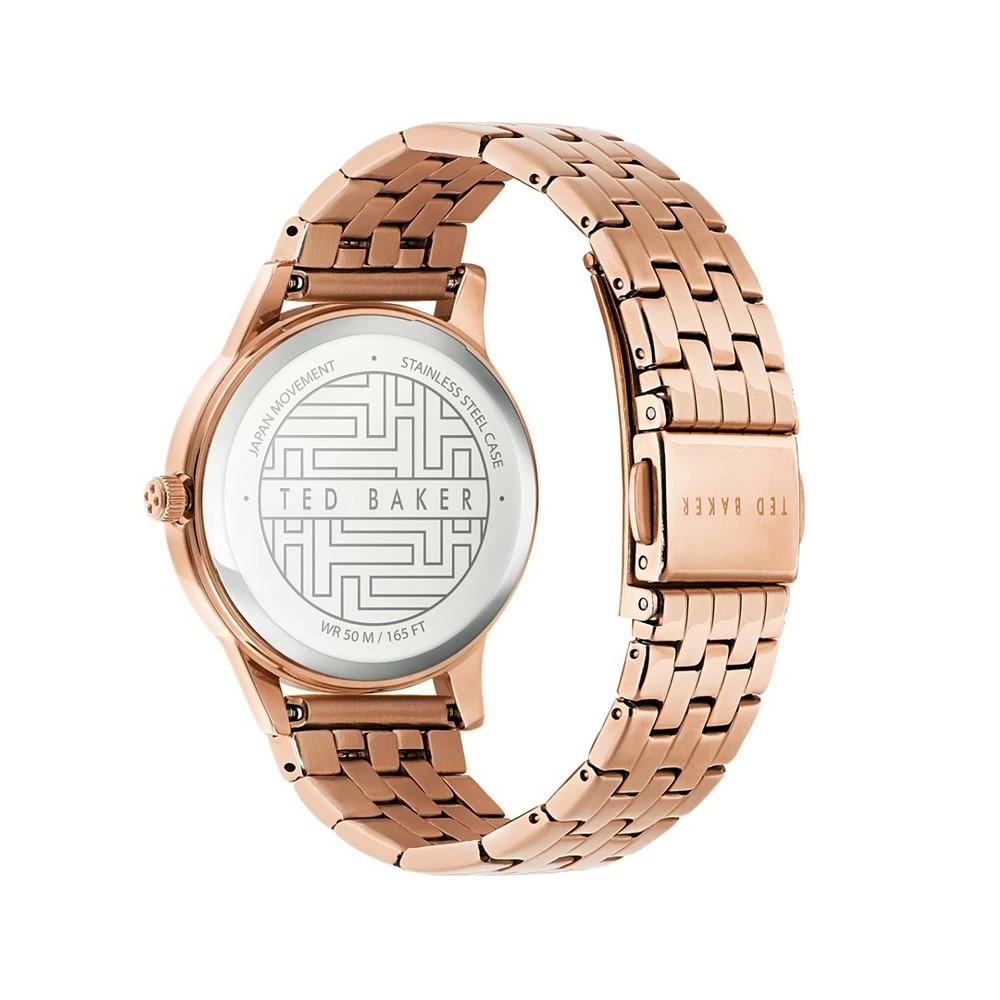 Ted Baker London Women's Fitzrovia Charm Rose Gold-Tone Stainless Steel Bracelet Watch 34mm 2