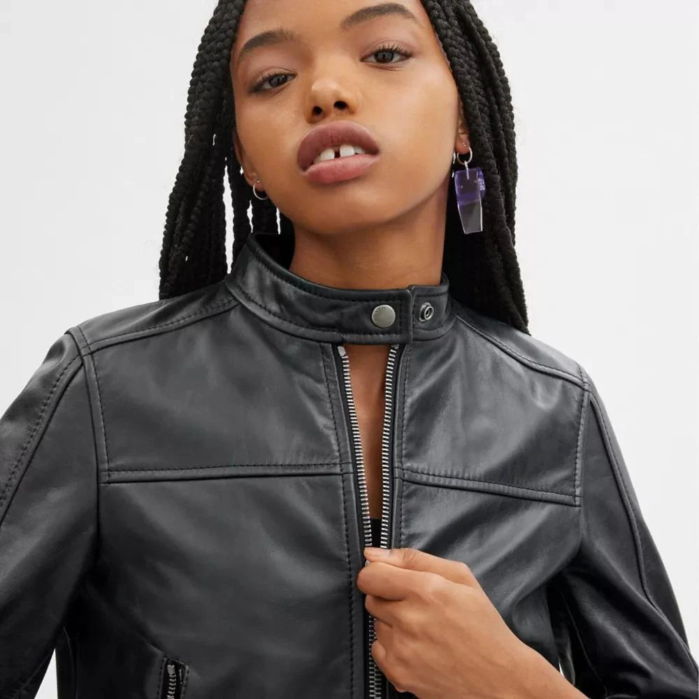 Coach Leather Racing Jacket 4