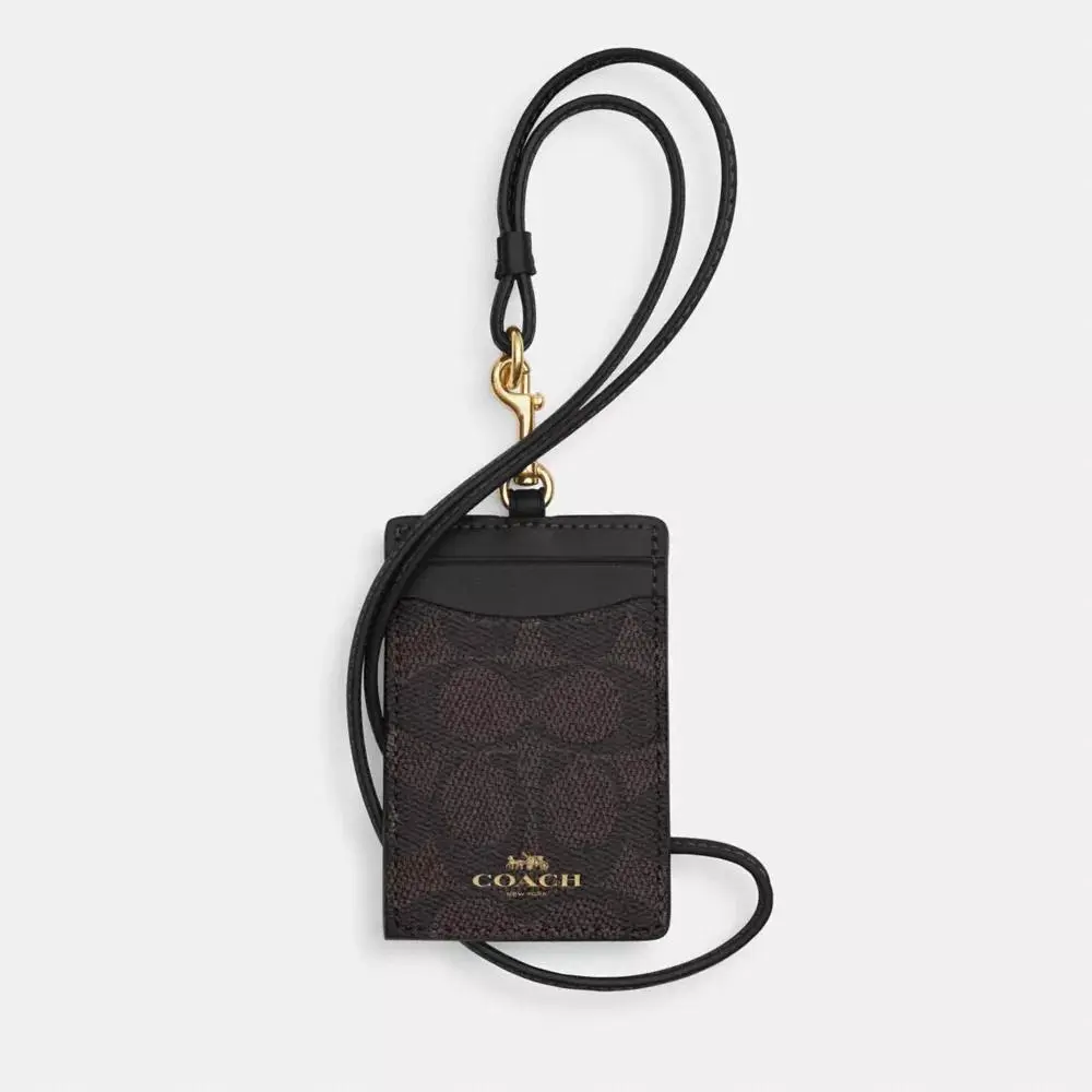 Coach Id Lanyard In Signaure Canvas