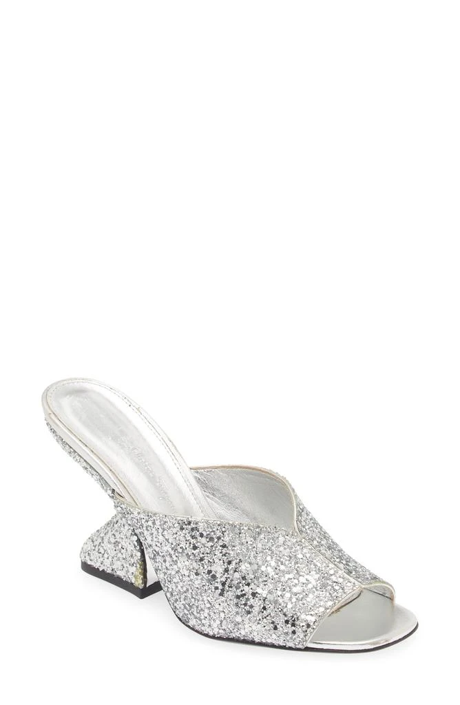 Salvatore Ferragamo Sansu Glitter F-Heel Sandal 1