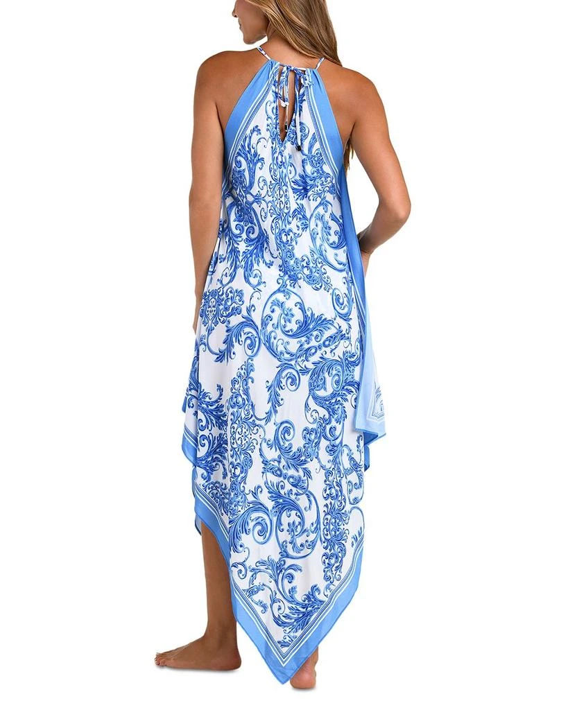 L'Agence Elise Baroque Halter Dress Swim Cover-Up 3