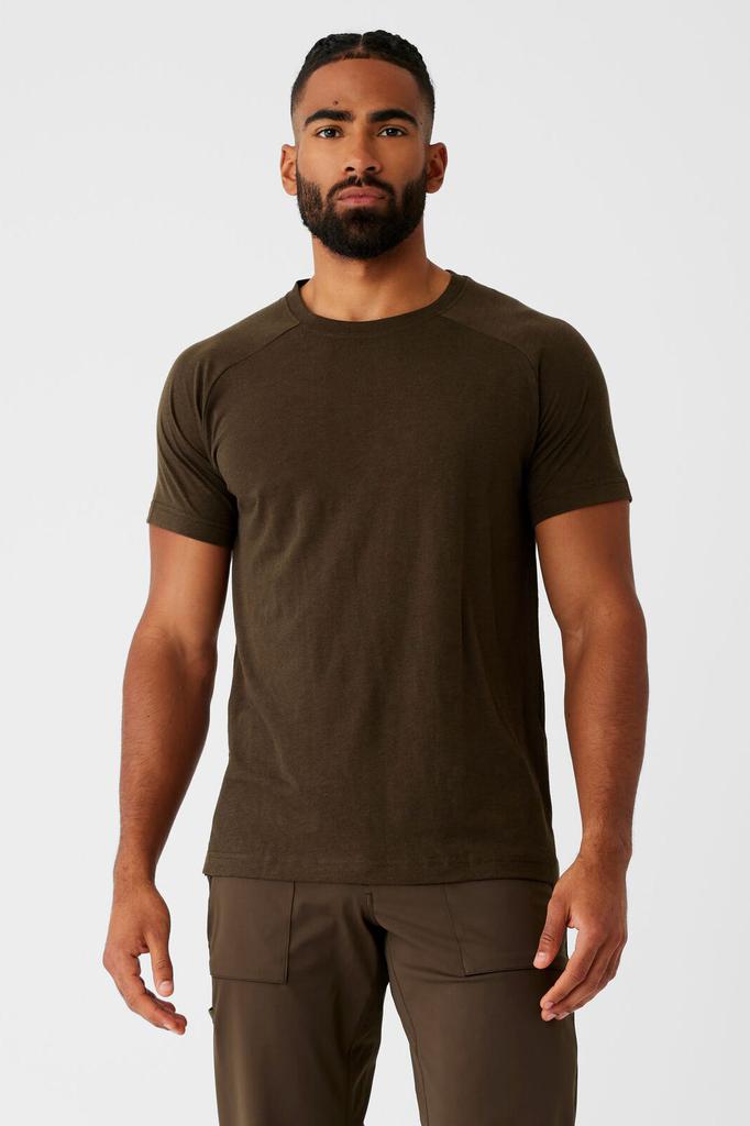 Alo Yoga The Triumph Crew Neck Tee - Espresso