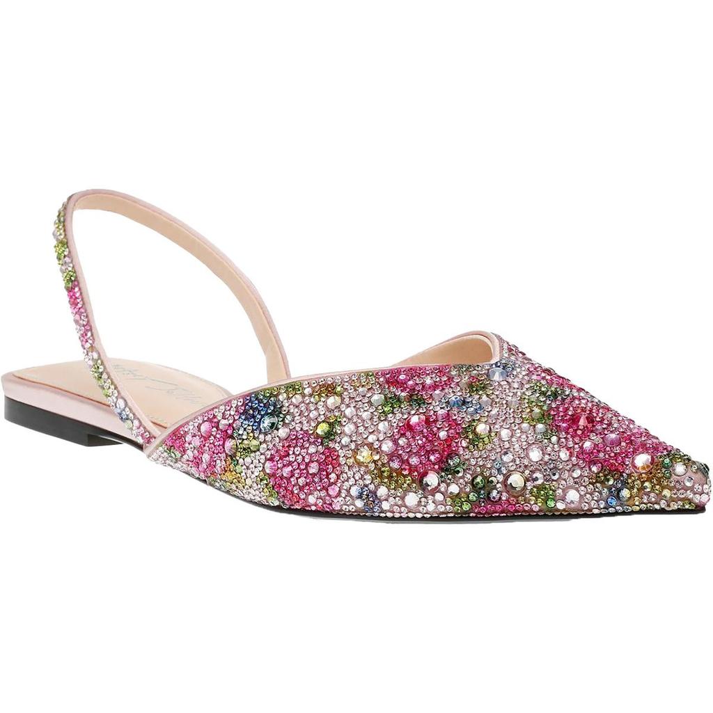 Betsey Johnson Vance Womens Embellished Pointed Toe Slingbacks