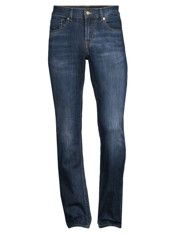 7 For All Mankind Mid Rise Faded Slim Fit Jeans 5