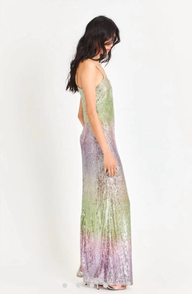 LOVESHACKFANCY Sequin Dress In Lilac Leaves 5