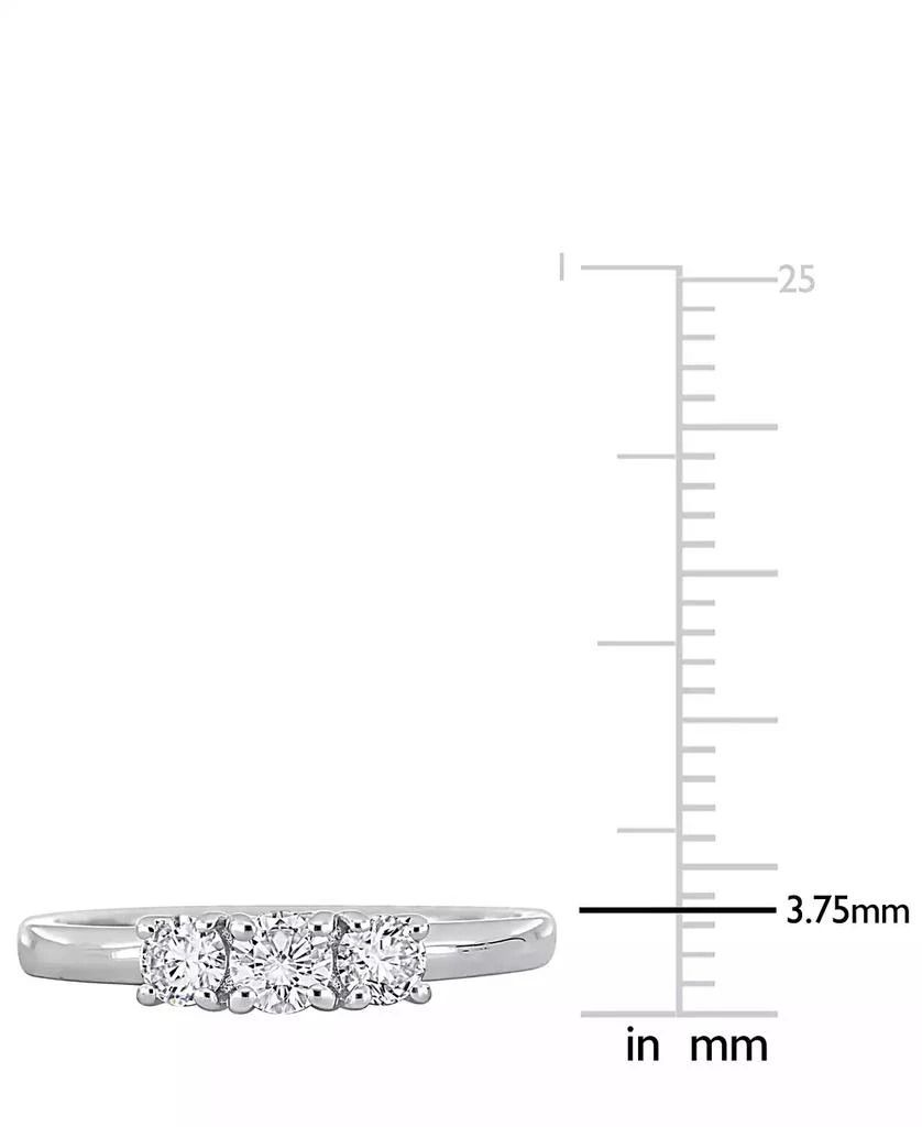 Macy's Diamond Three Stone Engagement Ring (1/2 ct. t.w.) in 14k White Gold 8