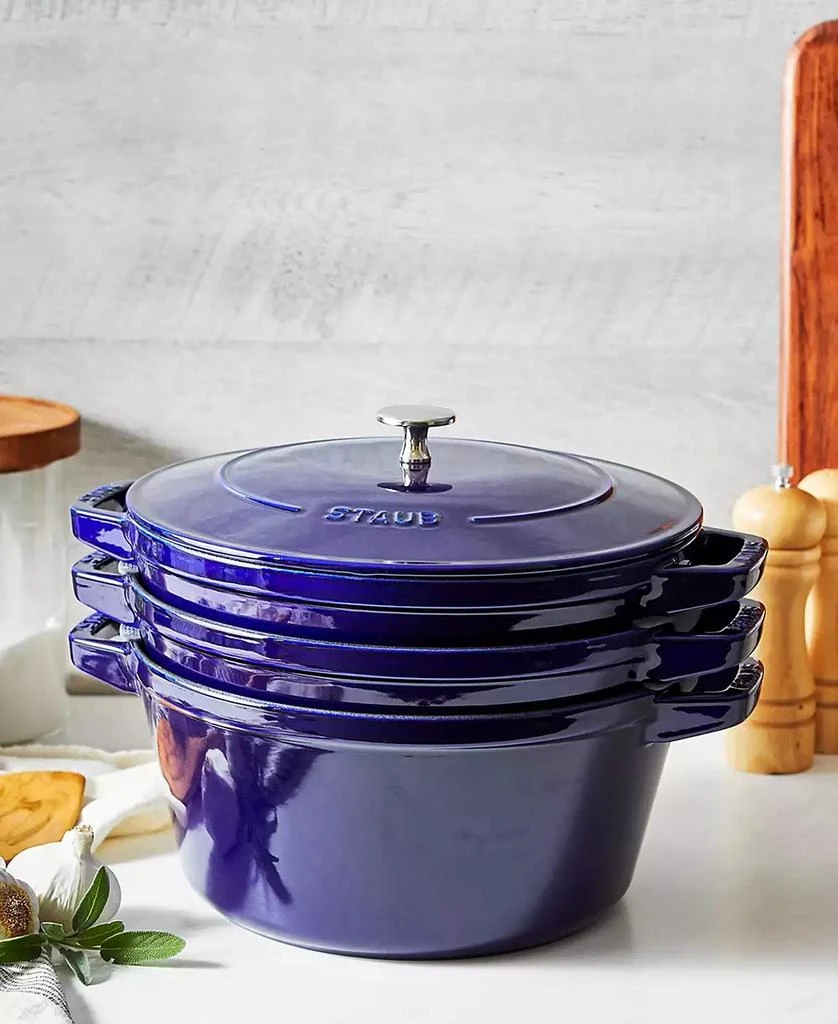 Staub Cast Iron 4 Piece Stackable Set 6