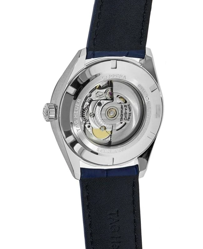 TAG Heuer Tag Heuer Carrera Calibre 5 Day-Date Automatic Blue Dial Leather Strap Men's Watch WBN2012.FC6502 3