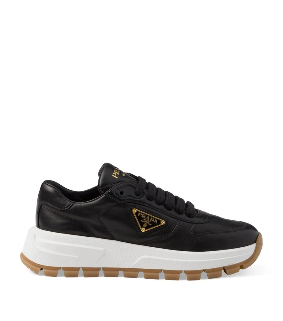 Prada Leather Triangle Sneakers 1
