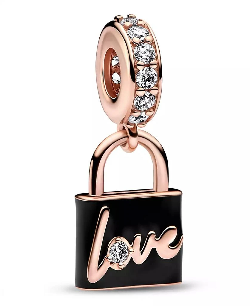 PANDORA Cubic Zirconia Love Padlock Dangle Charm 1