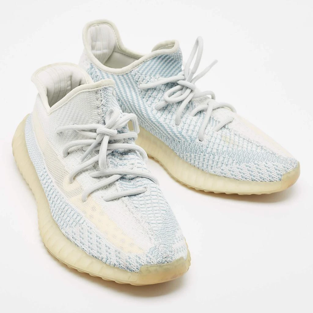 YEEZY Yeezy x Adidas Blue/White Knit Fabric Boost 350 V2 Cloud White Sneakers Size 43 1/3 4