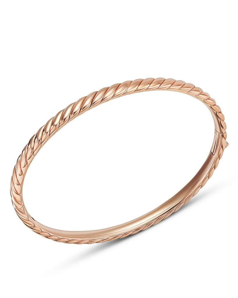 David Yurman Sculpted Cable Bangle Bracelet in 18K Rose Gold 3
