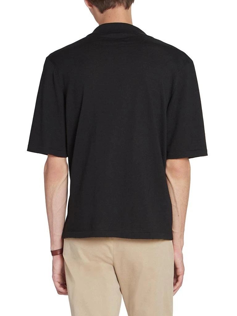 Yves Saint Laurent Cassandre Polo Shirt in Wool 3