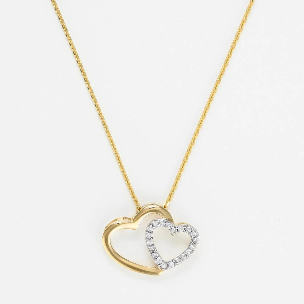 预计3周后发货 Diamond & Co Pendentif "Two Ever" Or Jaune & Diamant 0,11/20 - Or Jaune 375/1000 2