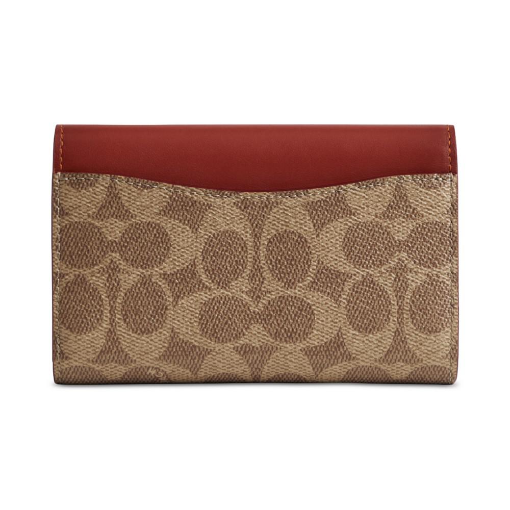 COACH Essential Medium Flap Signature Canvas Wallet
