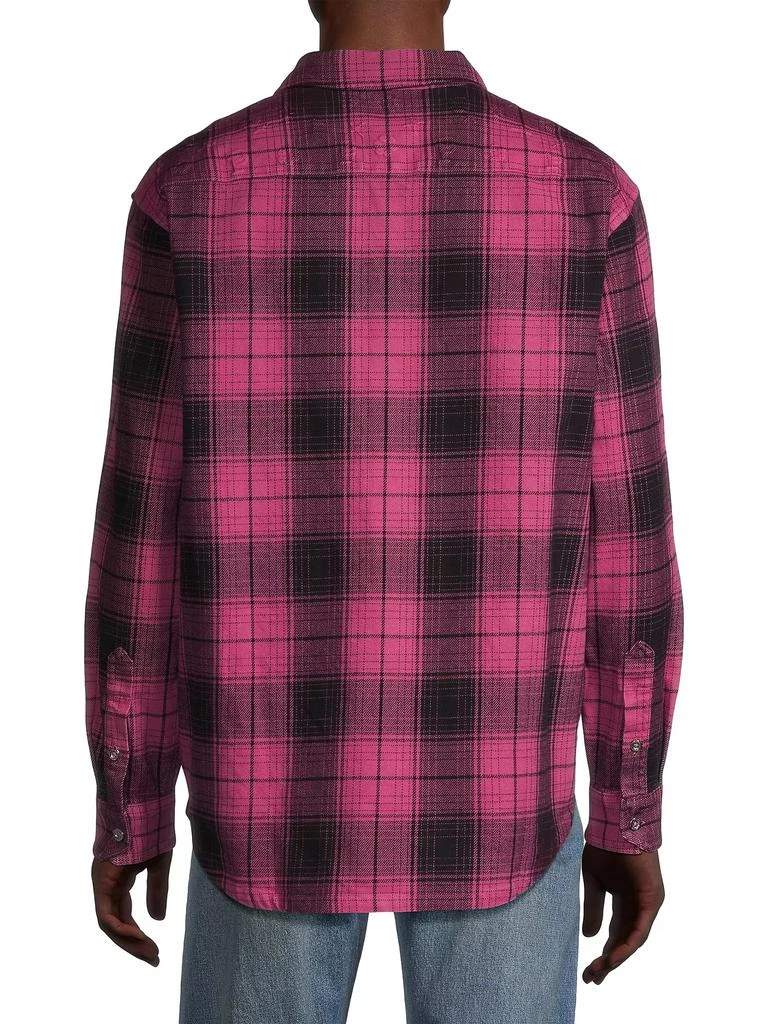 Purple Brand Plaid Cotton Flannel Shirt 5