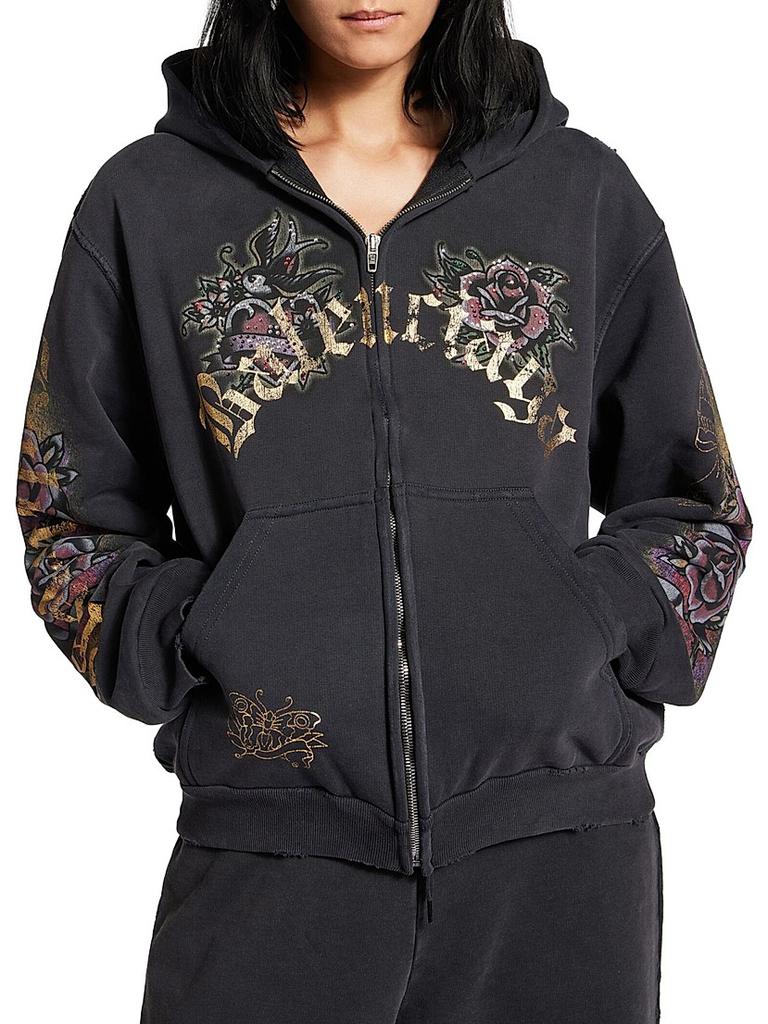 Tacky Tattoo Zip-Up Small Fit Hoodie – On Sale Now with Up to 41