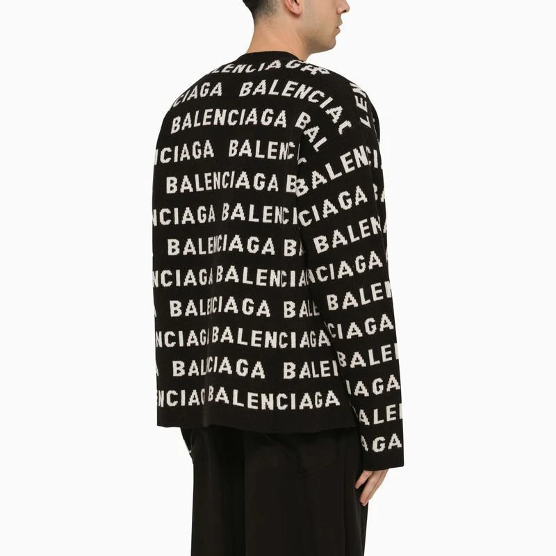Balenciaga Balenciaga All Over And White Logo Cardigan 2