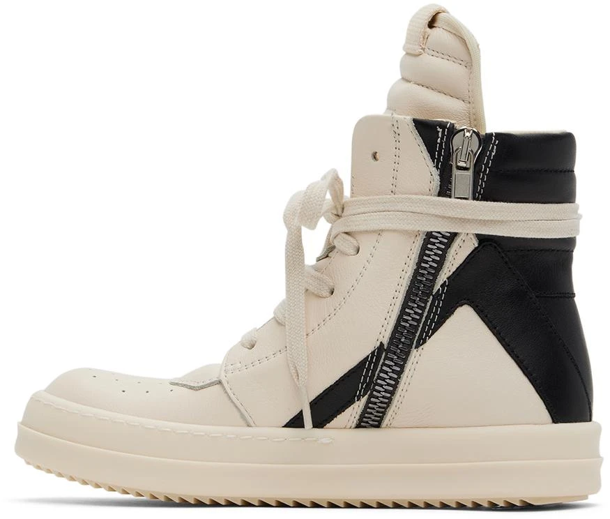 Rick Owens Kids Black & Off-White Geobaskets Sneakers 3