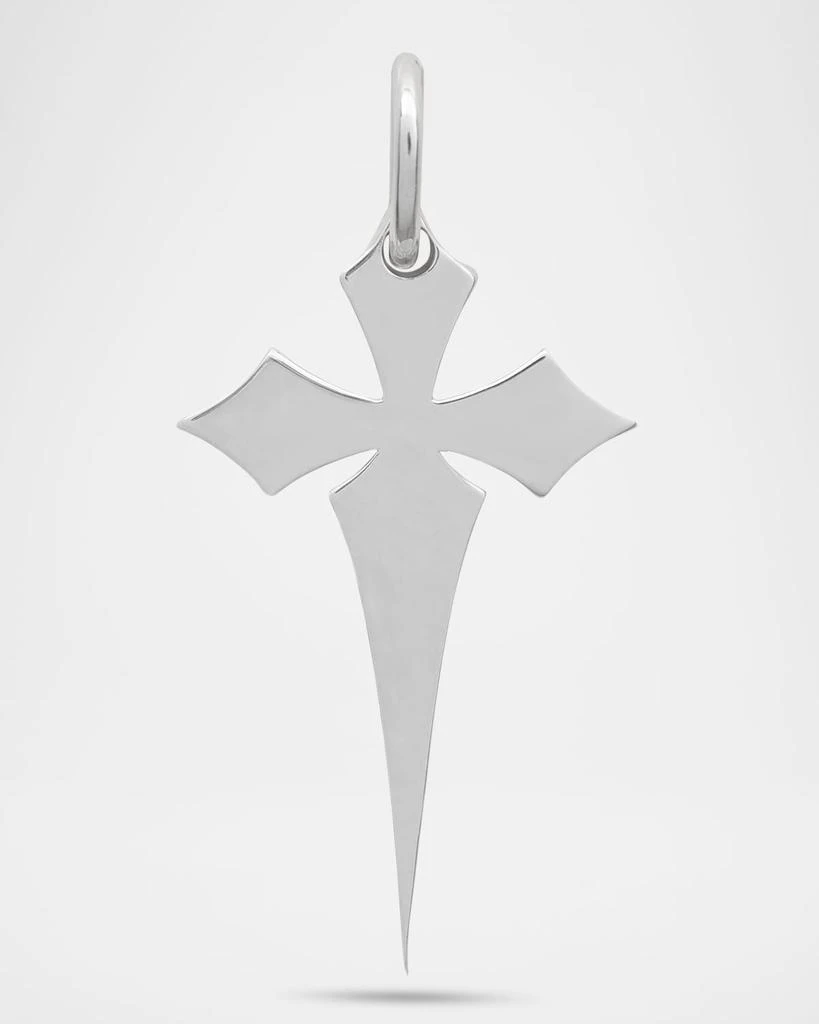 Marco Dal Maso The Cross Gothic Style High Polish Silver Ivory Enamel Pendant 2