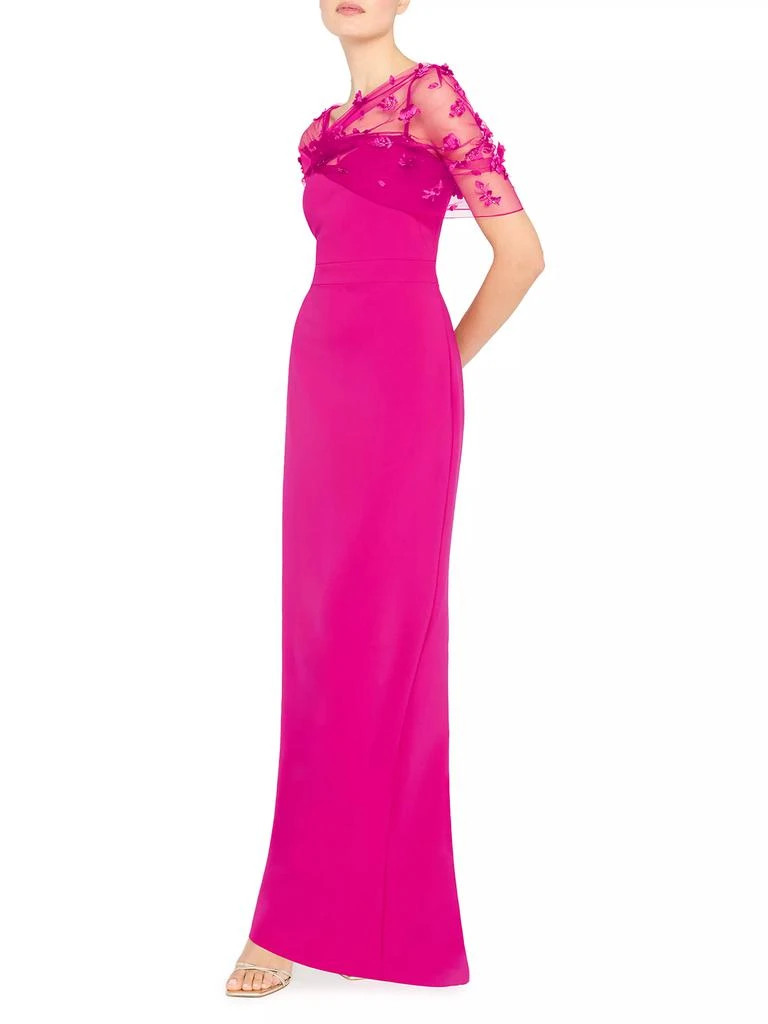 Theia Sophia Beaded Shawl Gown 3