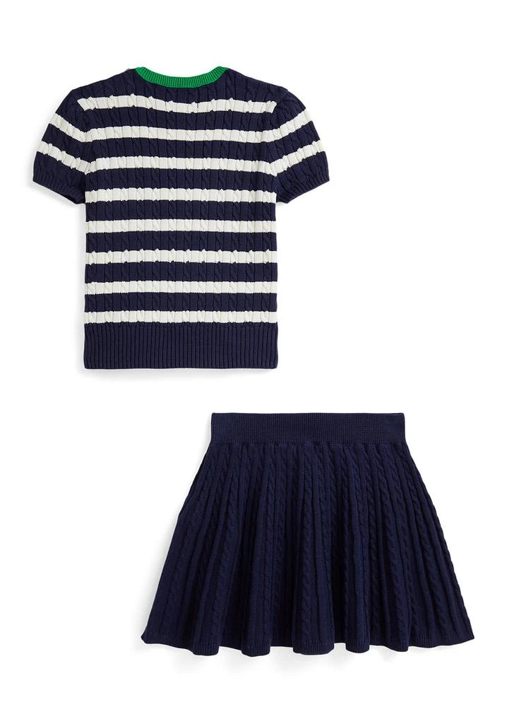 Ralph Lauren Girls 2-6x Striped Cotton Sweater 
Skirt Set 2