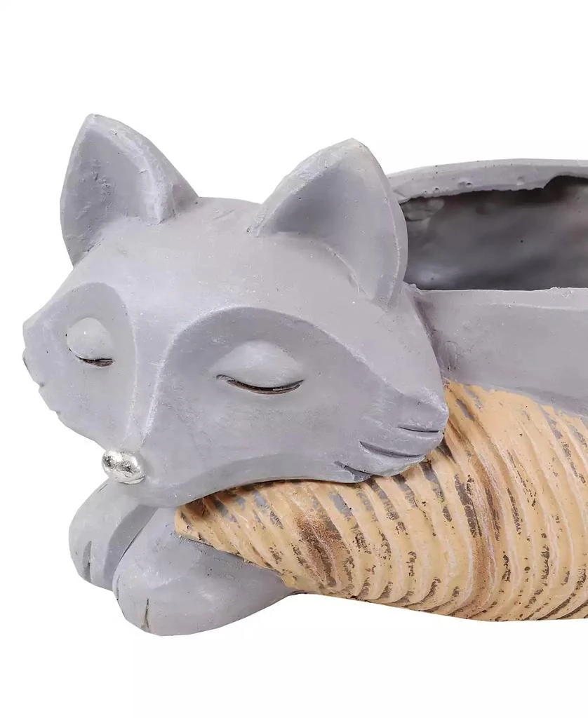 Sunnydaze Decor Finley the Fox Planter Statue - Indoor/Indoor Decorative Figurine - 12" 4