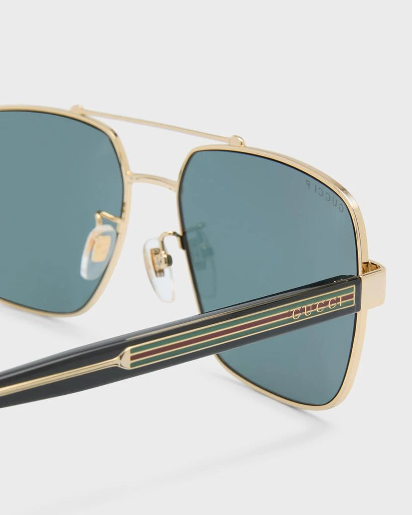 Gucci Men's GG0529Sm Double-Bridge Aviator Sunglasses 5