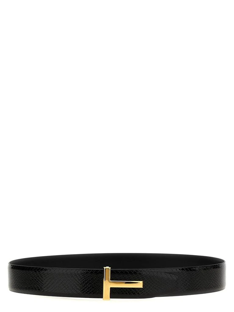 Tom Ford Tom Ford T-Logo Reversible Buckle Belt 1