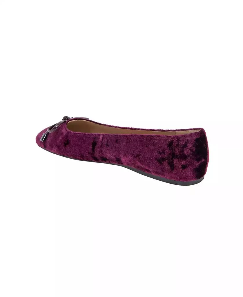 BCBG Women's Hartly Square Toe Bow Ballet Flats 6