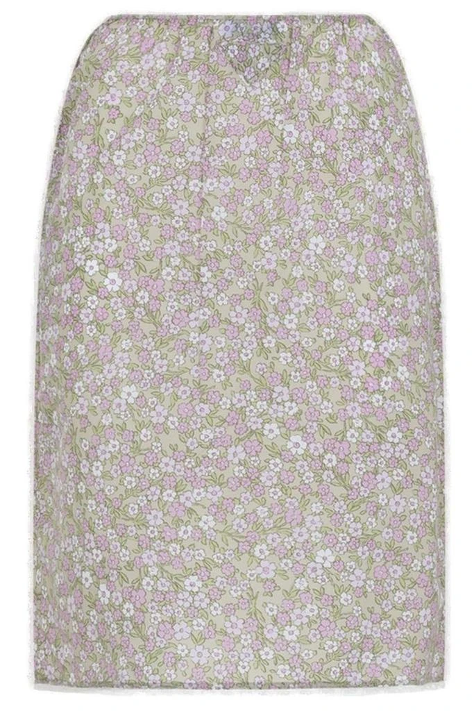 Prada Prada Flora-Printed Midi Skirt 2