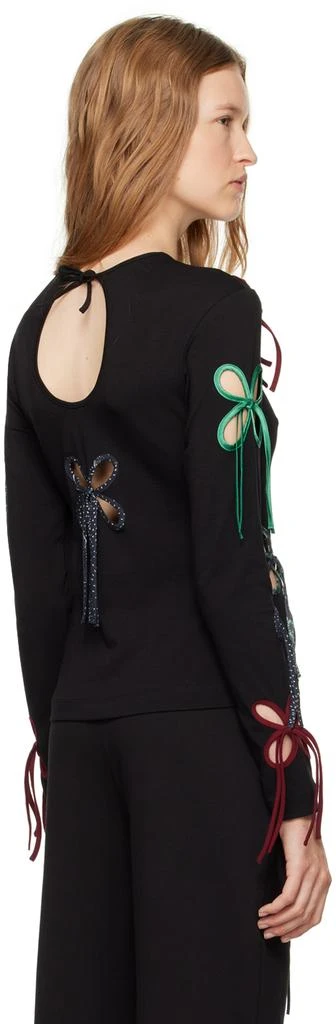J.Kim Black Colorful Petal T-shirt 3