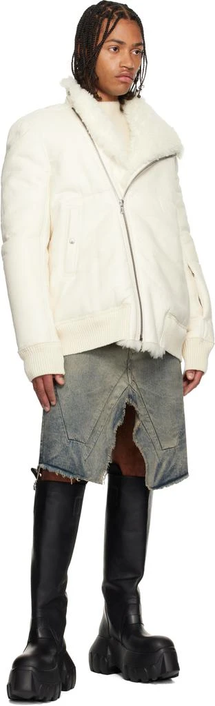 Rick Owens Blue Concordians Slivered Denim Midi Skirt 4