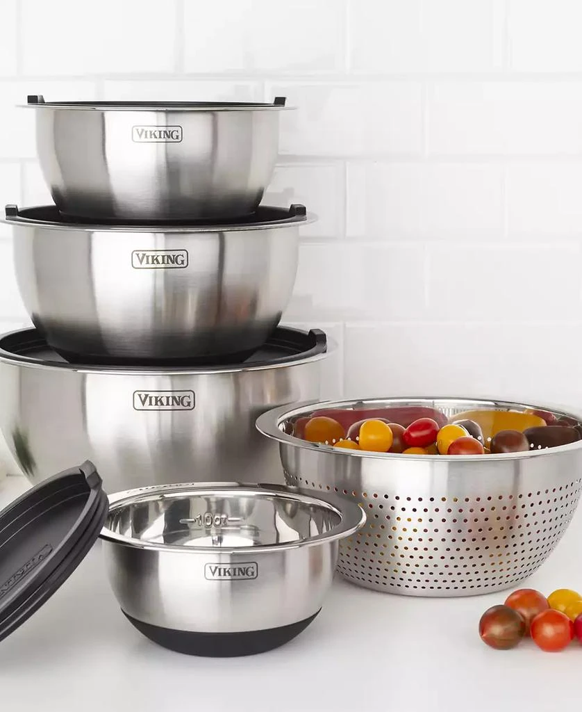 VIKING 9 Piece Stainless Steel Mixing Bowl Set 3