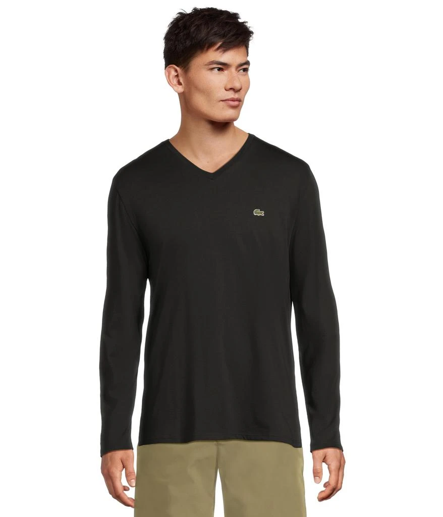 Lacoste Long Sleeve Pima Jersey V-Neck T-Shirt 1