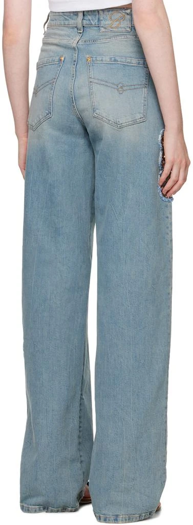 Blumarine Blue Embroidered Jeans 3