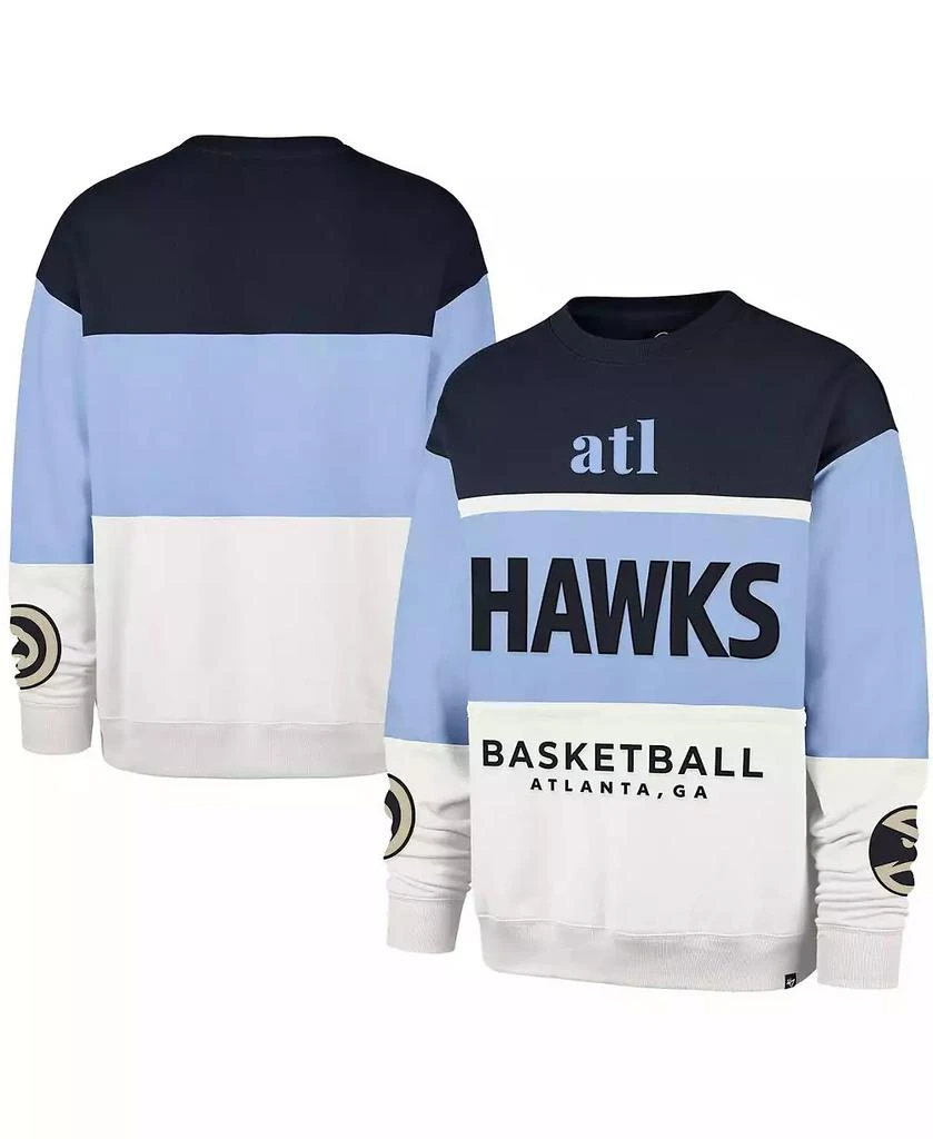 '47 Brand Men's and Women's Light Blue Atlanta Hawks 2024/25 City Edition On Five Maximalist Pullover Sweatshirt 1