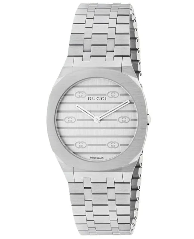 Gucci Gucci 25H Silver Dial Steel Women's Watch YA163501 1