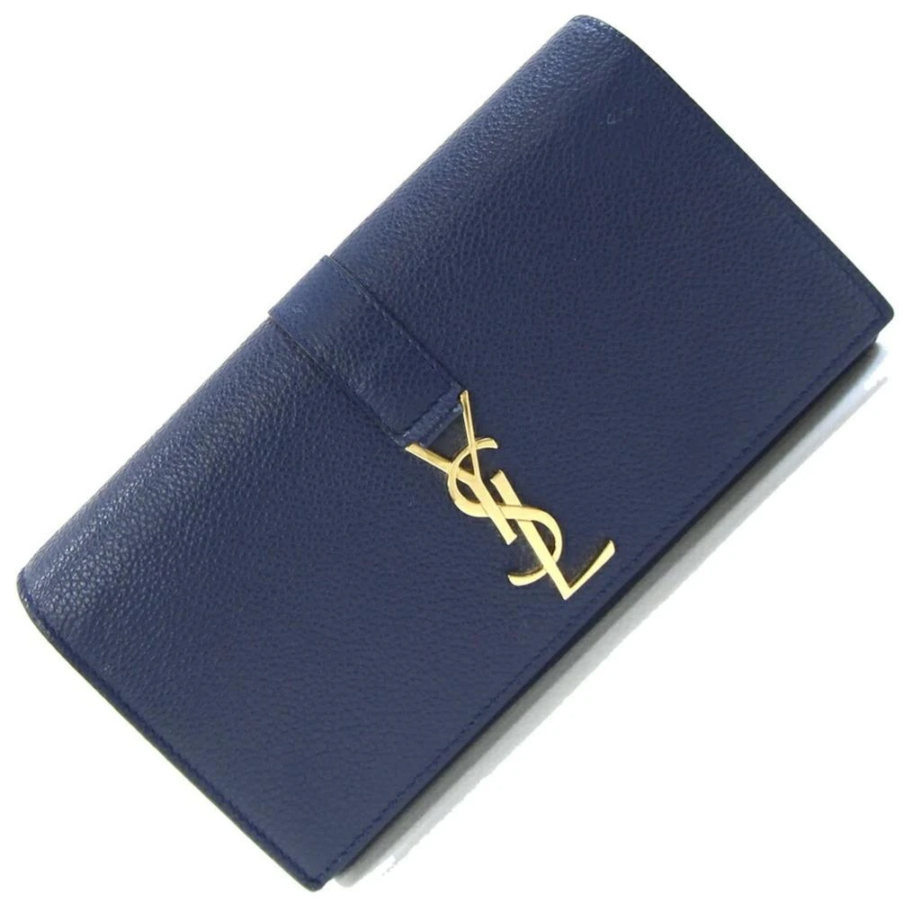 Yves Saint Laurent Leather Long Wallet (Bi-Fold) (Pre-Owned)